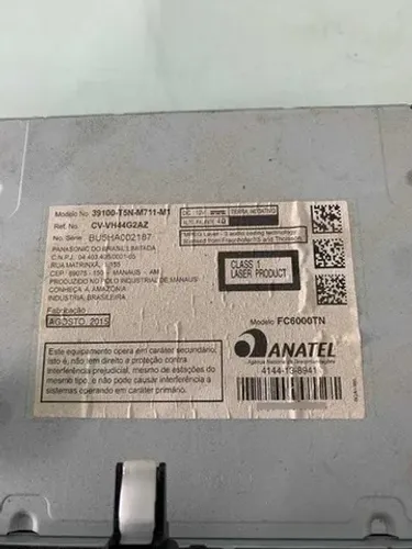 Central/multimidia/radio Honda Fit 2016