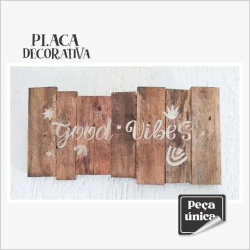 Placa Decorativa - Goood Vibes