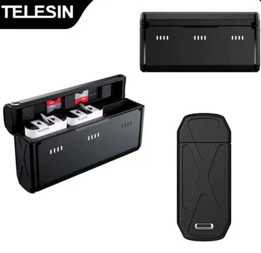 Carregador Case para Baterias GoPro - Telêsin - Novo