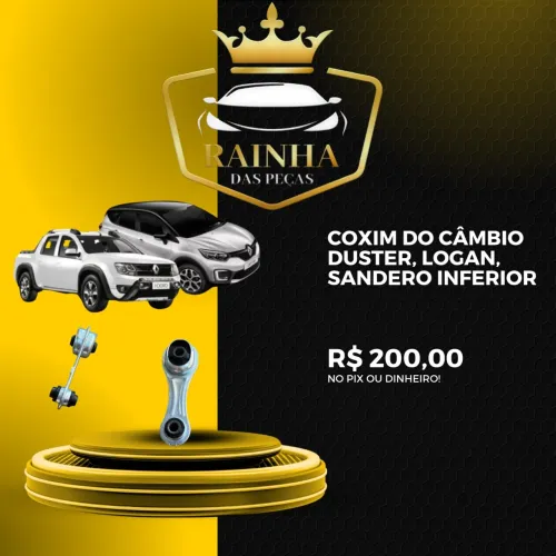 Coxim do Câmbio Duster, Logan, Sandero Inferior