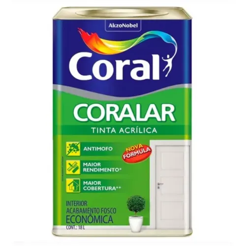 Tinta Coral Acrilica Fosca Coralar 18 LT