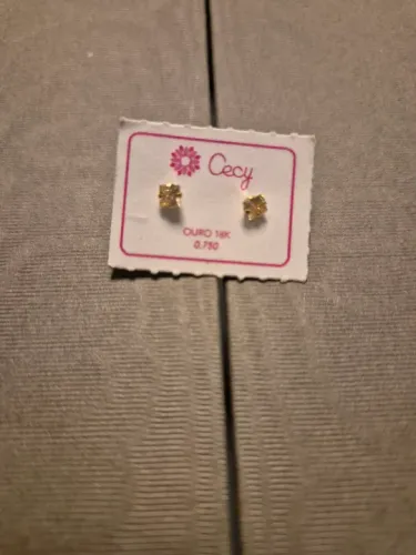 Brinco ouro 18k 750