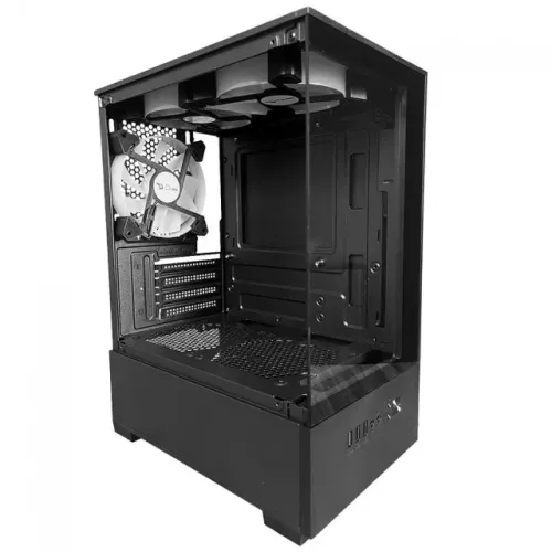 Gabinete Gamer Duex DXGB3C Black *Com 3 Fans* - Micro-ATX, Mini-ITX - WZetta