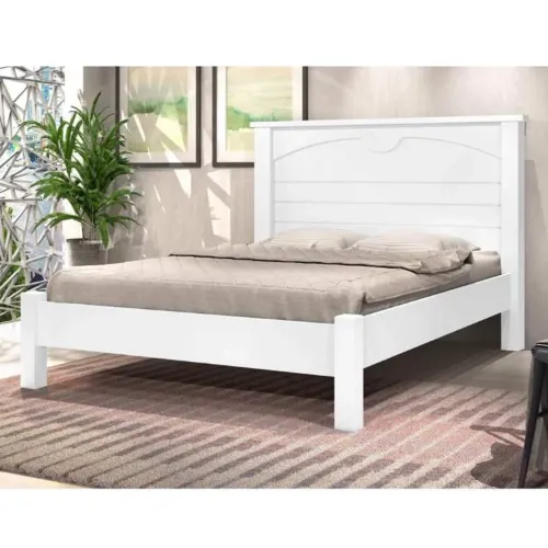Cama Casal Lion Branco J A Moveis