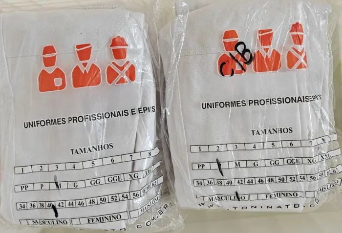 Calças Uniforme Brim Algodão Branco