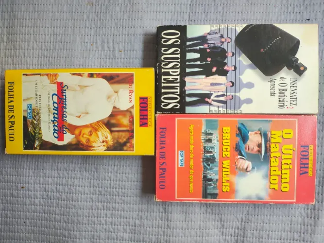 Lote de Filmes em VHS - Surpresas do Coração, O Último Matador Bruce Willis, Os Suspeitos 