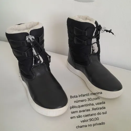 Bota Infantil Menina Número 30
