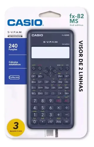 Calculadora Científica Casio Fx-82ms 2ª Edição com 240 funções S-V.P.A.M.