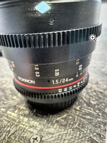 Lente Rokinon 24mm T1.5 Cine ED AS IF UMC com bocal Canon