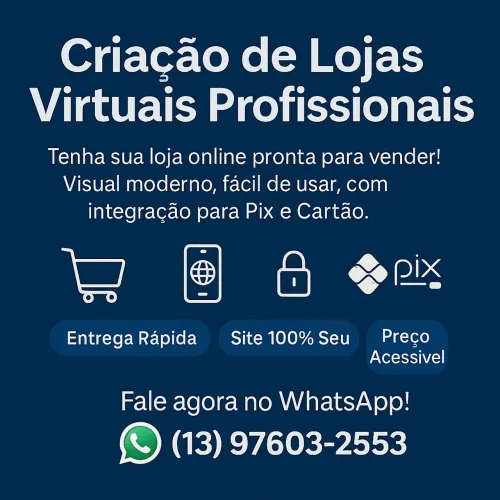Criação de Loja Online - ecommerce
