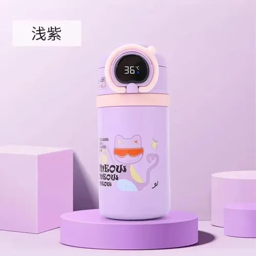 Garrafa termica aluminio infantil com led