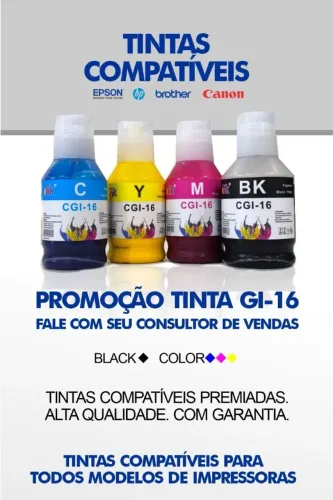 Tintas Compatíveis para Impressoras - Promoção GI-16
