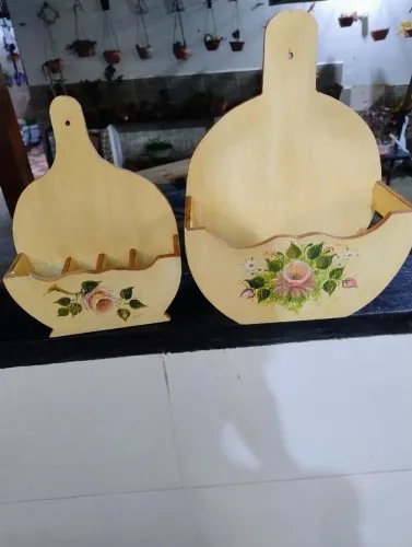 Kit de pratos e talheres artesanal 