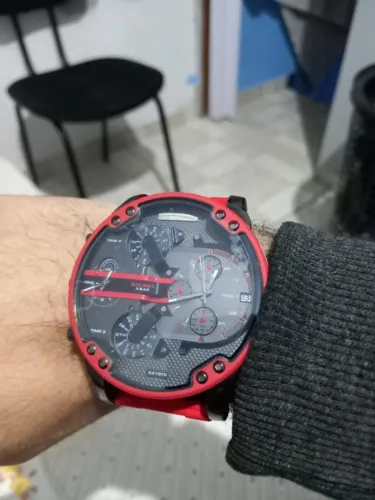 Relógio Diesel Dz7370 4 Máquinas Vermelho 