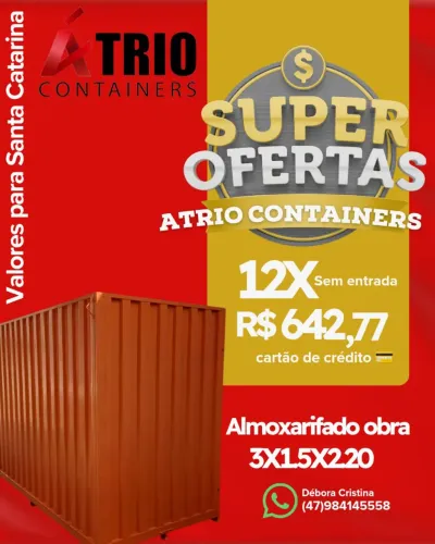 Almoxarifado container pronta entrega