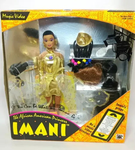 Boneca negra estilo Barbie - Imani The African American Princess Music Video 1994 (Usado)