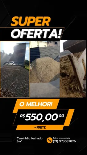Areia e Pedras - Super Oferta!