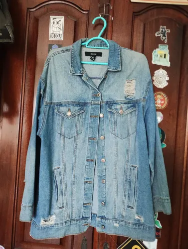 Jaqueta Jeans Forever 21 Destroyed