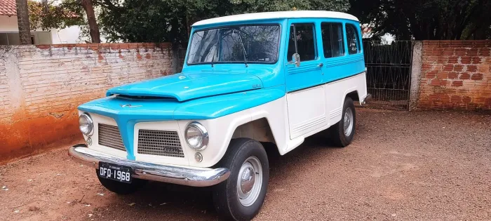 WILLYS RURAL OVERLAND 1968 - PLACA PRETA