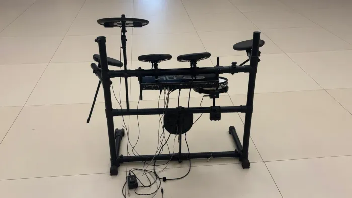 Kit Bateria Eletrônica Sem Módulo (Rack + Pads + Pedais + Cabos) - Pronto p/ Conectar