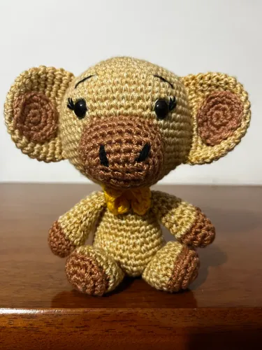 Macaco em Crochê Amigurumi Macaquinho Pelúcia Artesanal