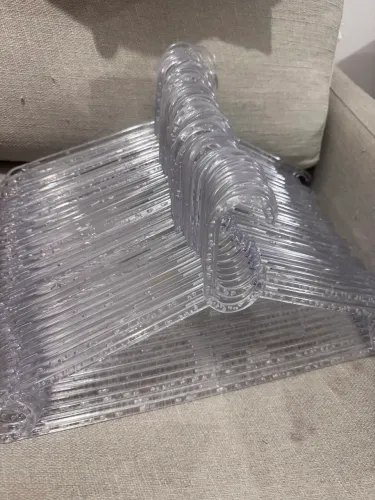 Kit 36 Cabides De Acrílico Transparente Adulto MUITO RESISTENTES Reforçado