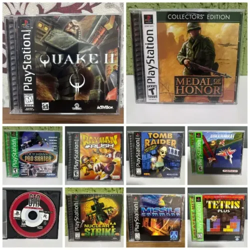 10 jogos de PS1 originais: Quake 2, Medal of Honor e outros (preços na descrição)