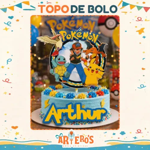 Topo de Bolo Pokémon