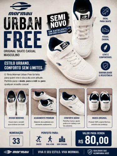 Tênis mormaii urban free - semi novo