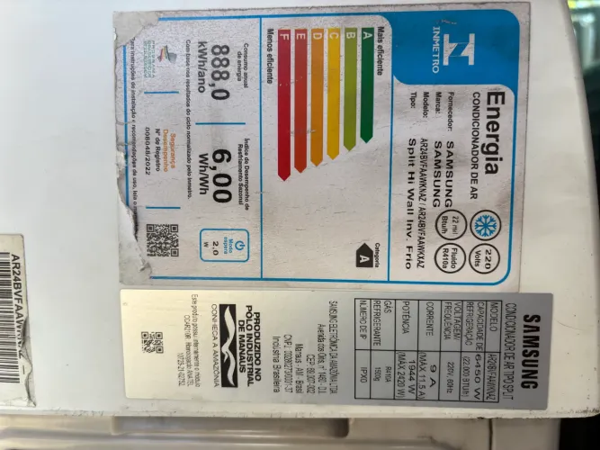 Ar condicionado Inverter Split Samsung 22Mil Btus
