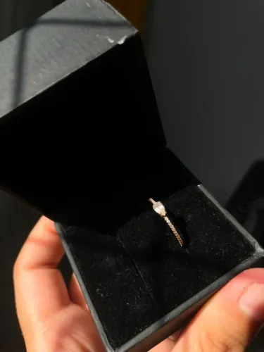 Anel Cores em Ouro Rosé 18k com Topázio Incolor e Diamantes