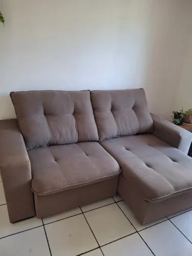 Sofá retrátil e reclinável em linho - Muito confortável