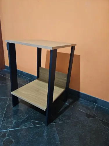 Mesa lateral quadrada freijó preta