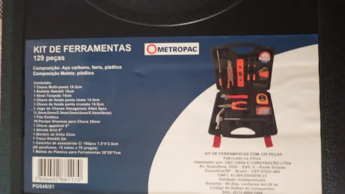 Kit ferramentas 129 peças envio por Uber flash cobro  uma taxa de envio