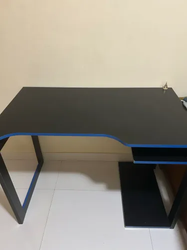 MESA GAMER PARA ESCRITÓRIO HOME OFFICE PRETO/AZUL