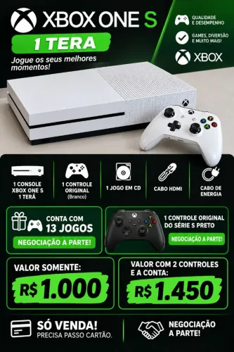 Xbox One S 1TB Completo