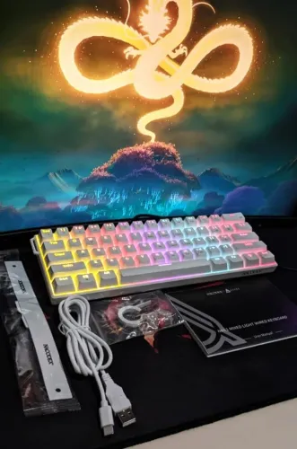 Teclado Gamer Mecânico Ajazz nk61(2 cores disponíveis)