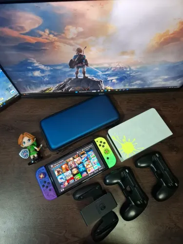 Nintendo Switch Oled desbloqueado - 64gb + 512gb