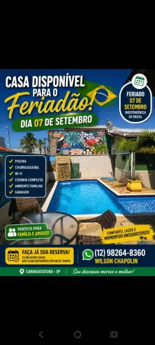 casa para fins de semana temporada temporada próximo a praia Martin de Sá