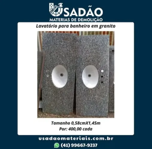 Lavatório para Banheiro em Granito