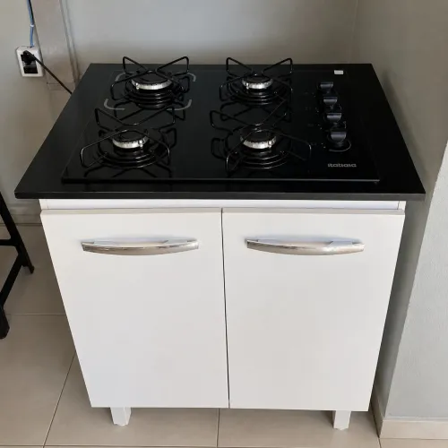 Fogão Cooktop 4 bocas + balcão