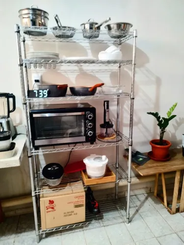Estante em Aço Cromado 6 Prateleiras 90 X 45 X 180cm