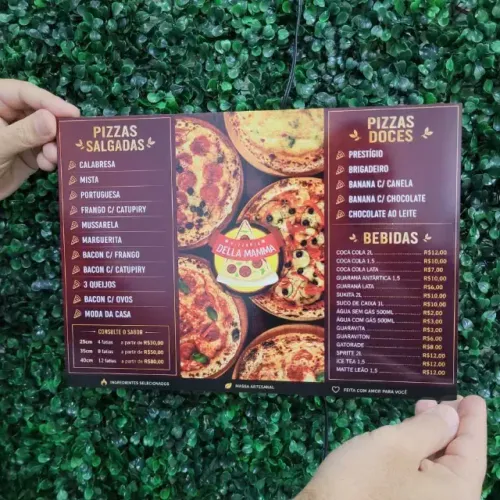 10 cardápios personalizados 27x42 cm !