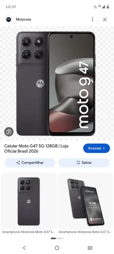 Vendo um aparelho Motorola g47 novo completo com apenas 1 mês de uso só