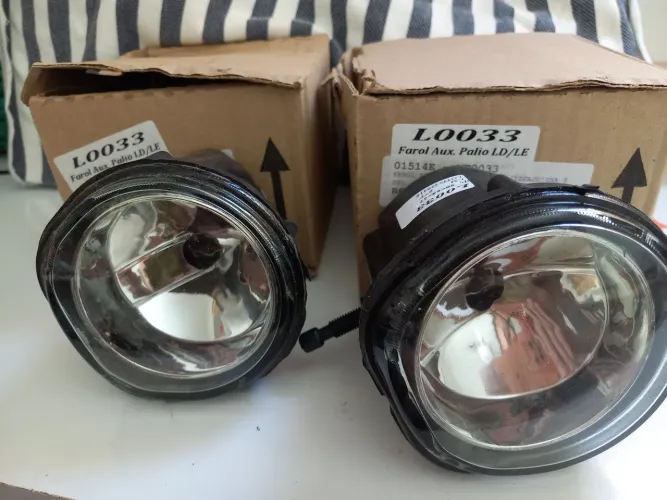 Par Farol De Milha Auxiliar Fiat Palio Idea Siena Linea Com Suporte