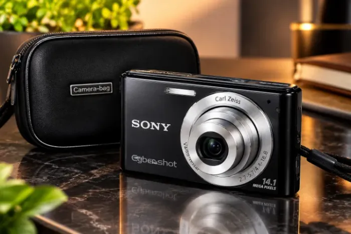 Câmera Sony Cyber-shot DSC-W320 14.1MP Carl Zeiss 4x Case