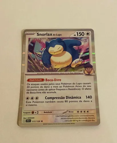 Carta POKEMON Snorlax do Lupo (117/159)-#Amigos de jornada  (2025)