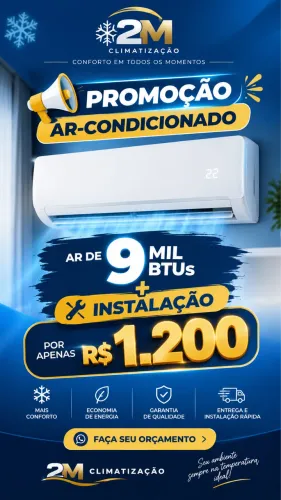 Ar Condicionado 9.000btus com instalação inclusa