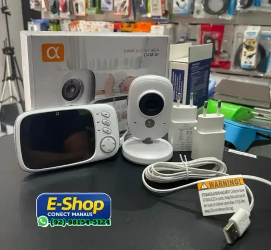Babá Eletrônica, Câmera para Bebês com Tela de 3.2", Visão Noturna 10M Infravermelha