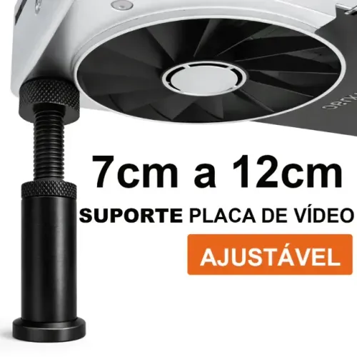 Suporte Ajustável Placa de Vídeo GPU 7cm-12cm | Vertical Universal 3 UN Branco